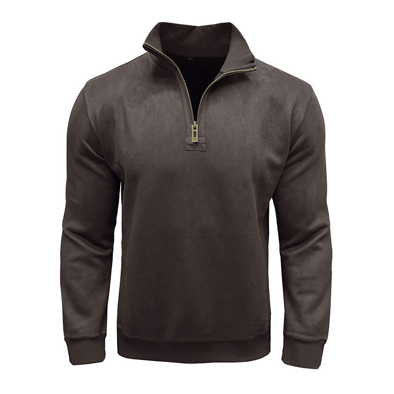 Herrer Fleece Pullover med Ståkrave Stilla