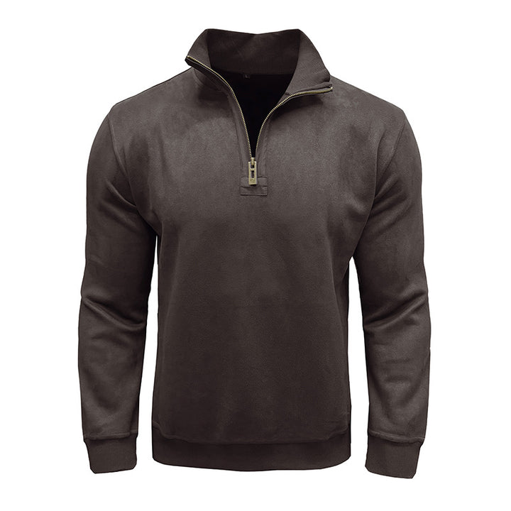 Herrer Fleece Pullover med Ståkrave Stilla
