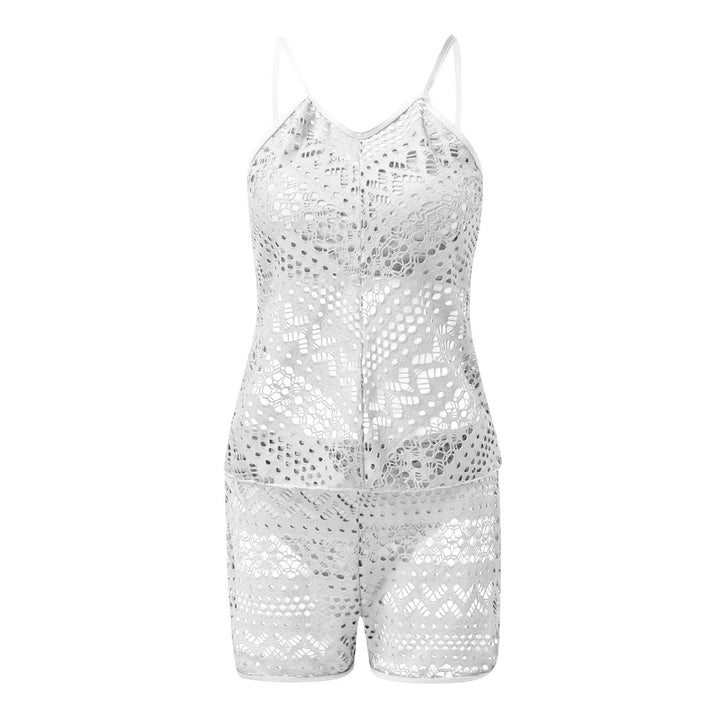 Dame svømmebadedragt med raffinerede cut-outs og sart hæklelook Stilla