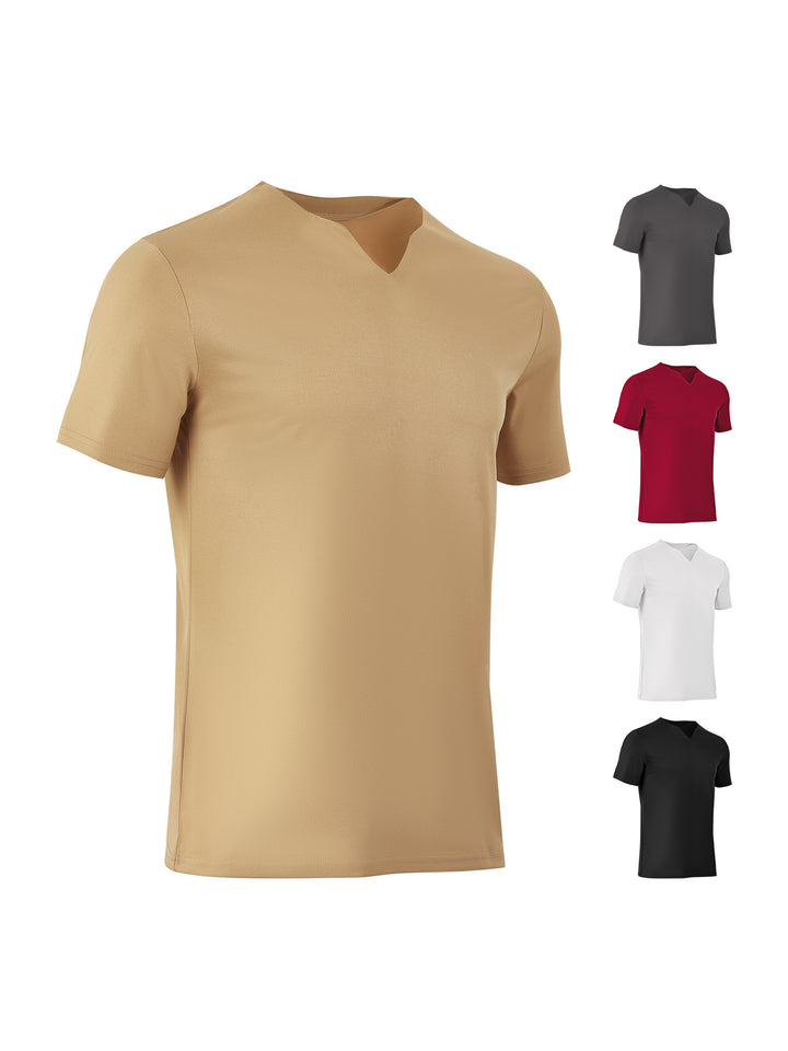 Herrer Åndbart V-udskæring T-shirt lavet af kvalitets stretchmateriale Stilla