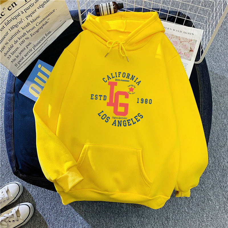 Kvinders hoodie med sporty California tryk Skovae