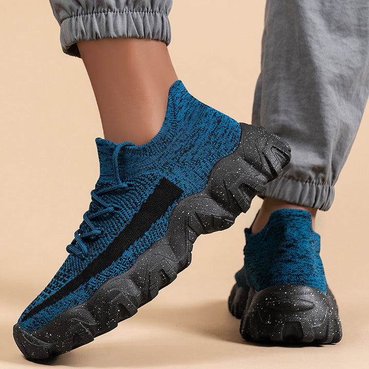 Herrernes strik-sneakers med skridsikker sål og elastisk indgang Stilla