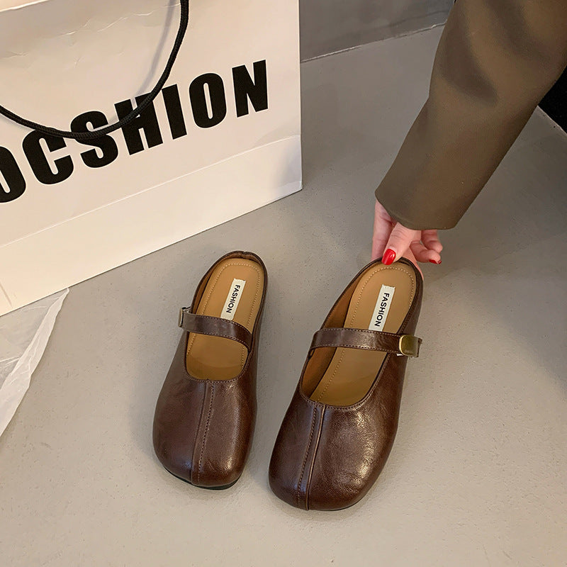 Dame elegante Slingback Mules med moderne remdesign og komfortabel blokhæl Stilla