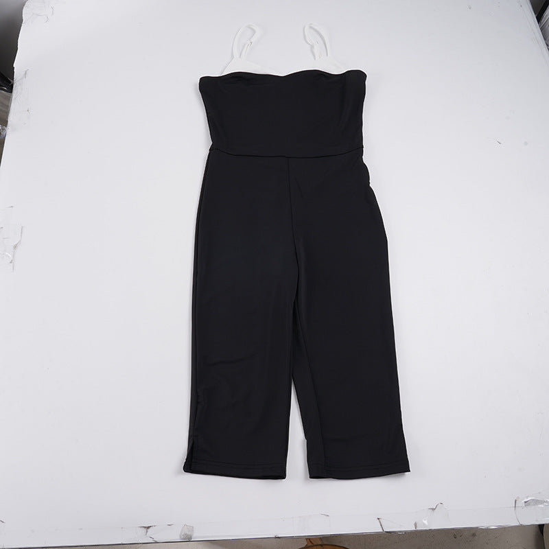 Dame Elegant jumpsuit med stropløs silhuet og taljeret pasform Skovae