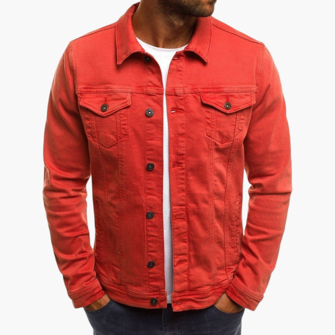 Stilla | Jeansjakke Slim Fit - Klassisk Fritidslook til Hverdag og Arbejde