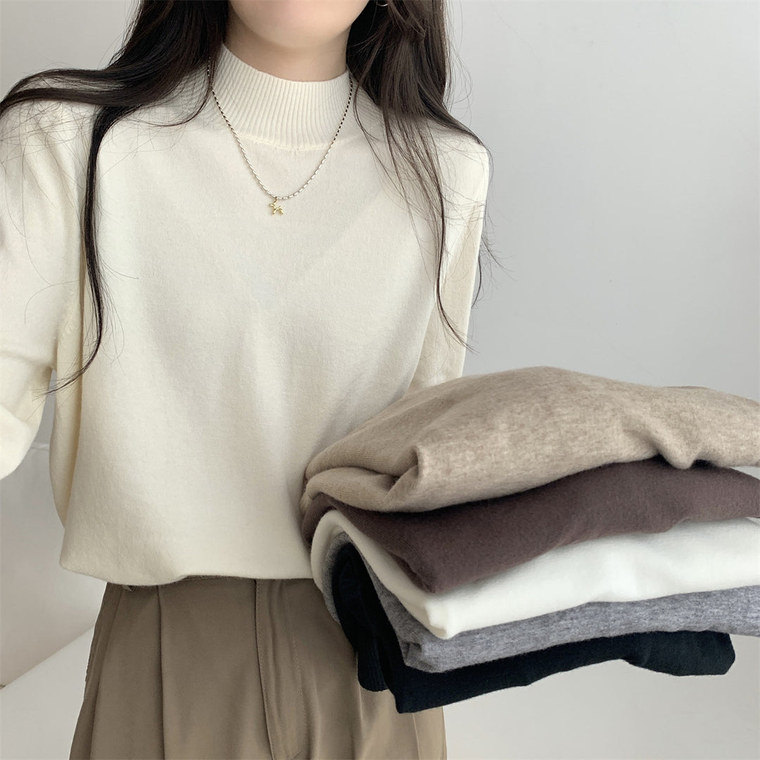 Kvinder Elegant Rulle Hals Sweater lavet af høj kvalitet strikket materiale Stilla