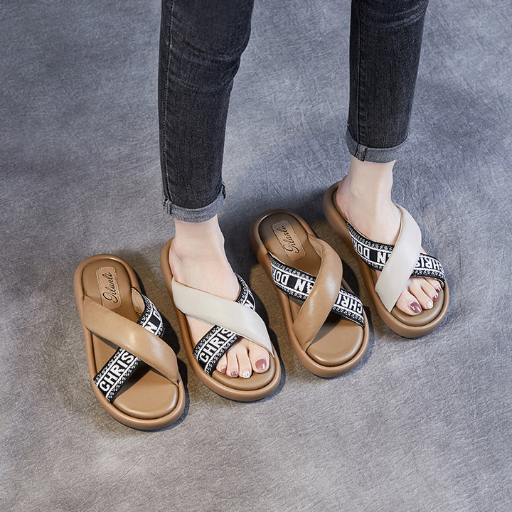 Kvinder Chic Kryds-Strop Sandaler Stilla