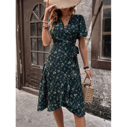 Dame Floral Wrap Maxikjole Stilla