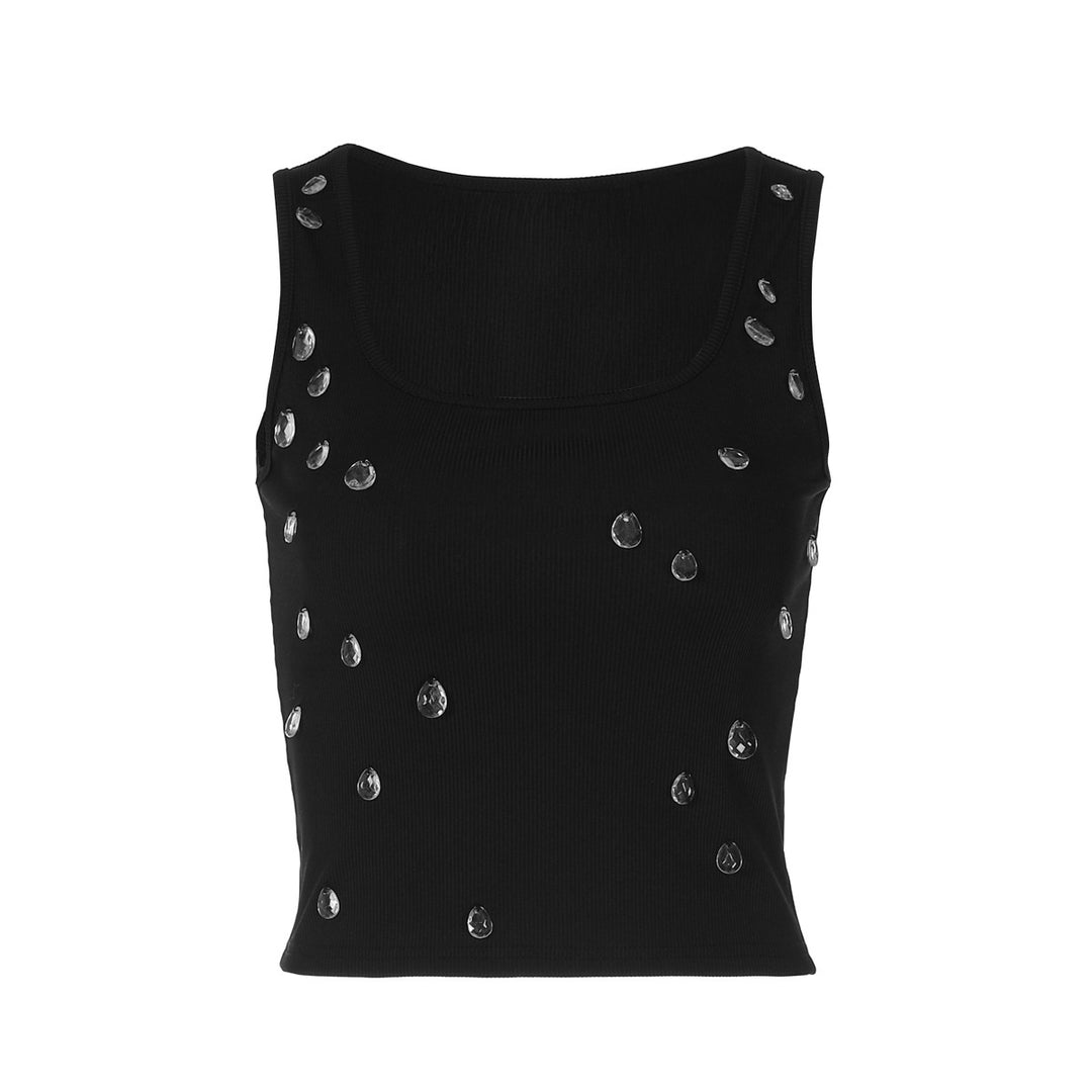 Damer Stilet bustier-top med skinnende detaljer og figursyet snit Stilla