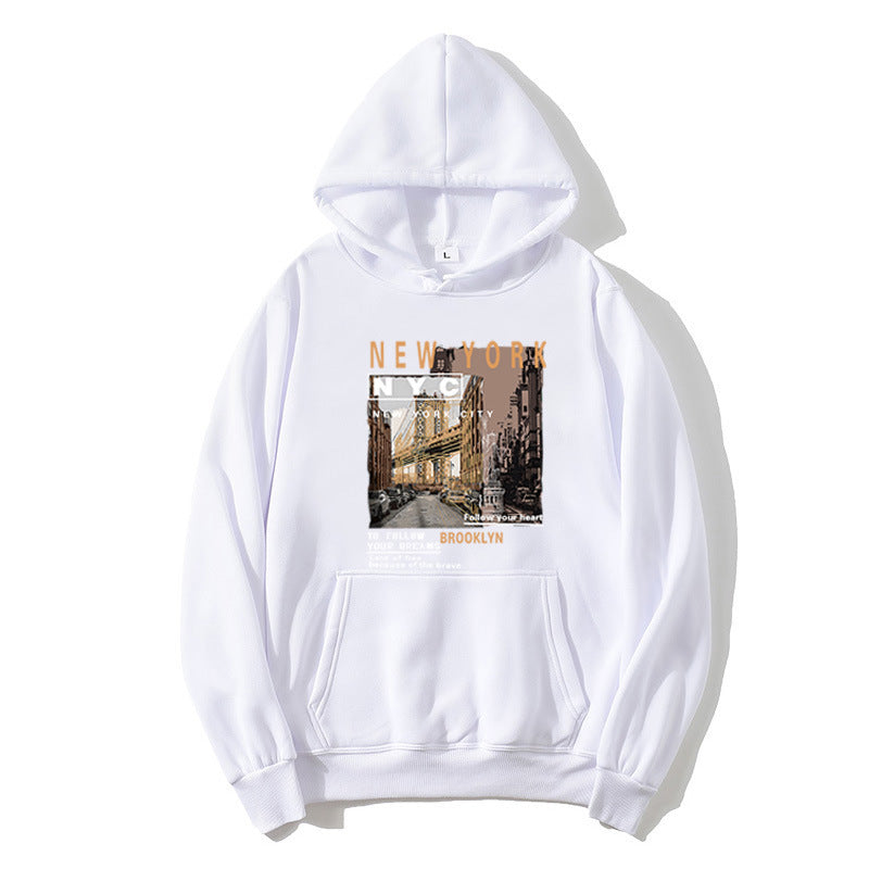 Kvinder hoodie med stilfuldt New York tryk Skovae