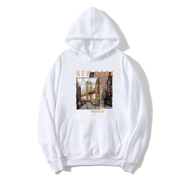 Kvinder hoodie med stilfuldt New York tryk Skovae