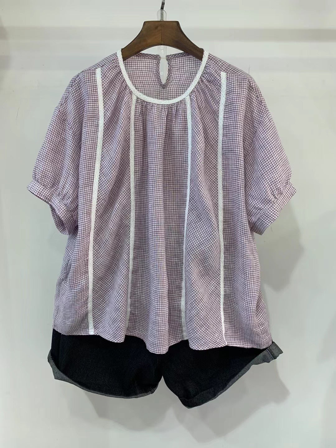 Dame Relaxed Fit Ternet Bluse Stilla