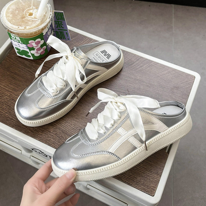 Dame Chic Snørebånd-Casual-Sneaker med Glitteraccent Stilla