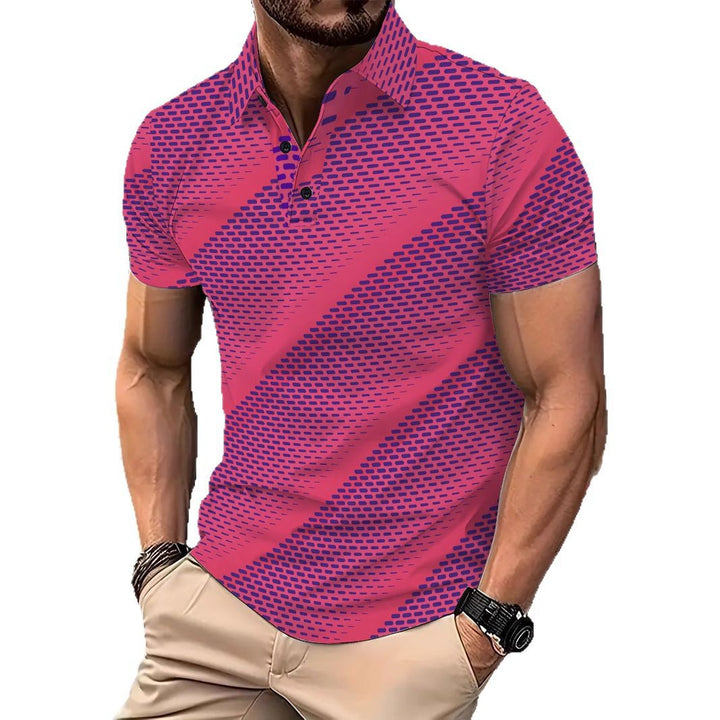 Herrer Poloshirt med moderne grafisk tryk Stilla