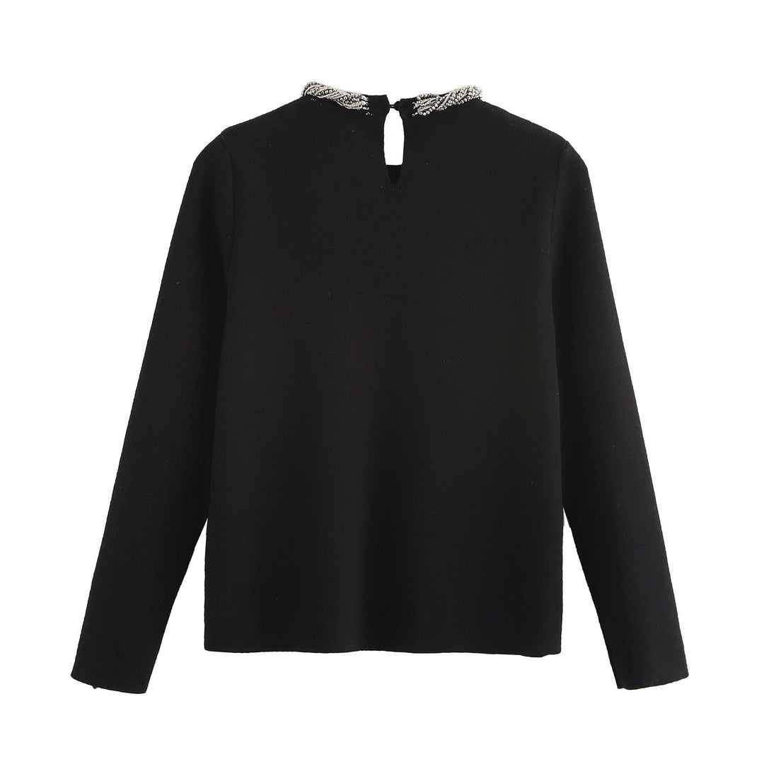 Stilla | Fashion Strik Pullover Top Hals Ornament