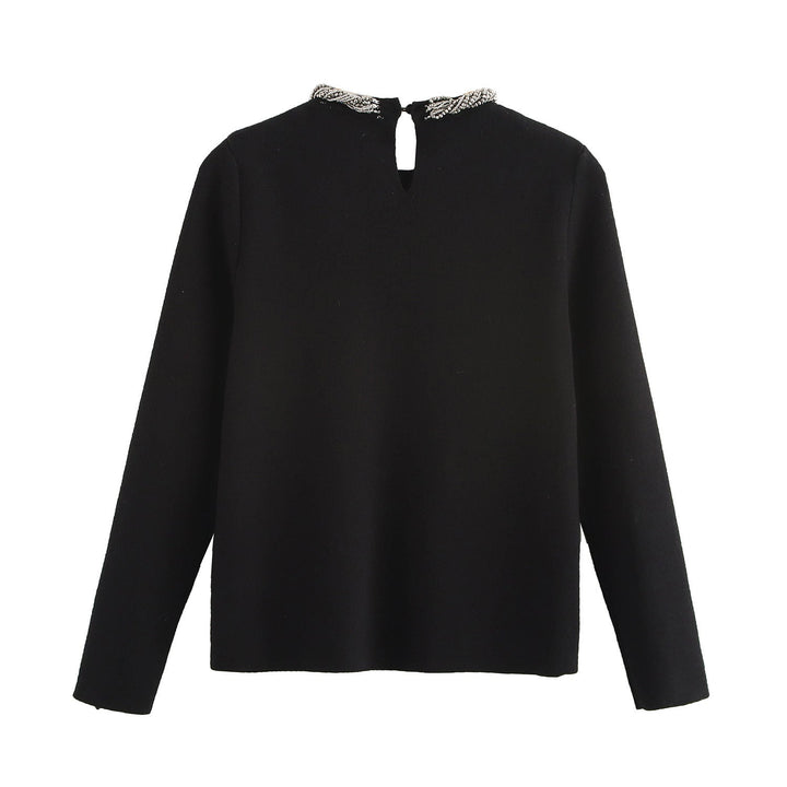 Stilla | Fashion Strik Pullover Top Hals Ornament
