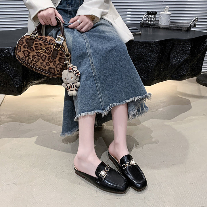 Femme Elegante Perle-belagte Slip-On Mules Stilla