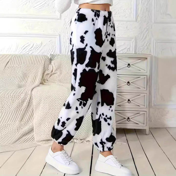 Dame fritidsbukser i trendy komærsmønster Stilla