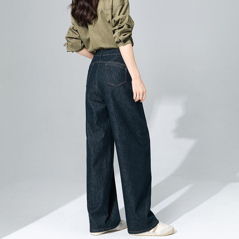 Dame bred komfort-jeans med høj talje Stilla