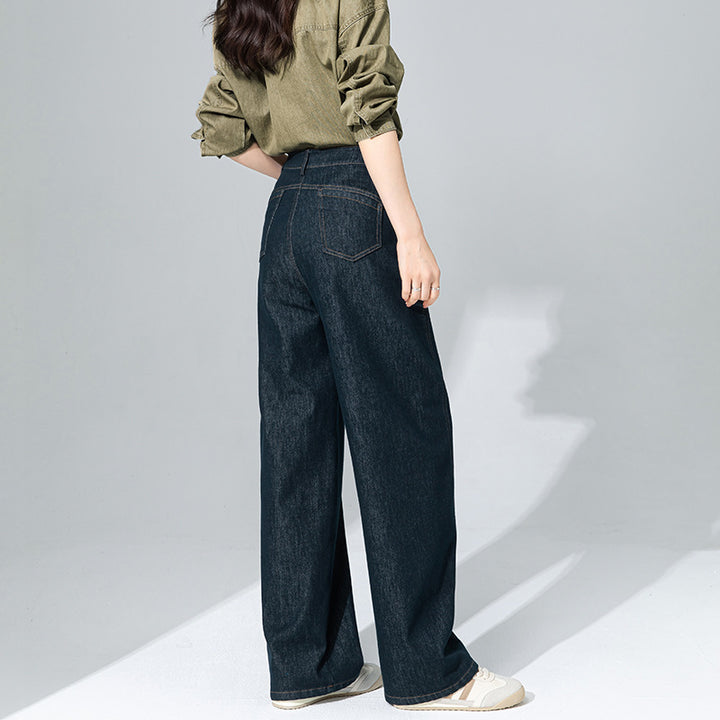 Dame bred komfort-jeans med høj talje Stilla
