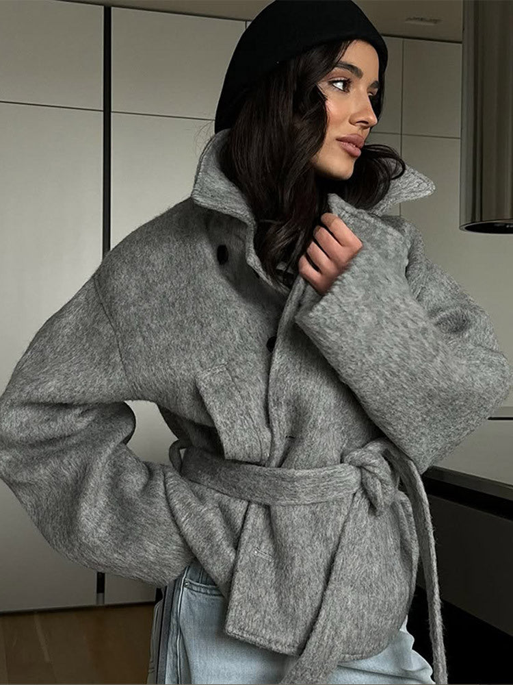Damer fashionable og varm wrap jakke Stilla