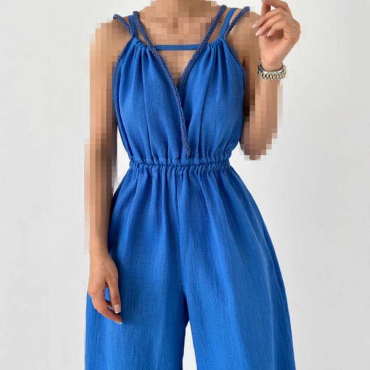 Dame afslappet jumpsuit med justerbare stropper og elastisk talje Stiila