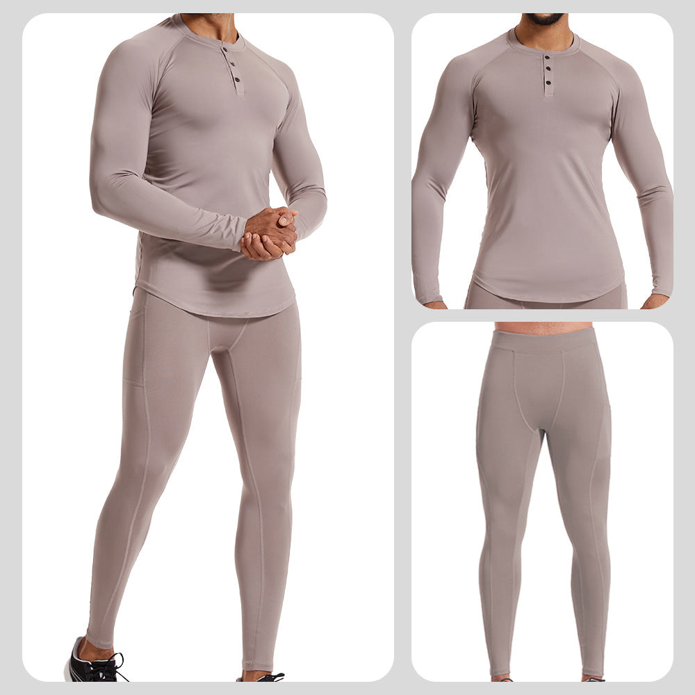 Herre funktionsshirt med områdespecifikke syninger og kompressions leggings Stilla