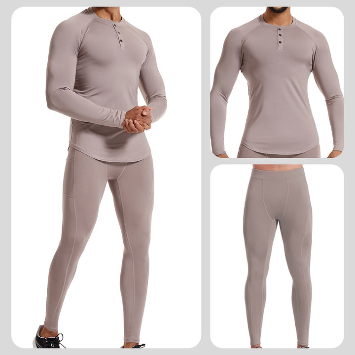 Herre funktionsshirt med områdespecifikke syninger og kompressions leggings Stilla