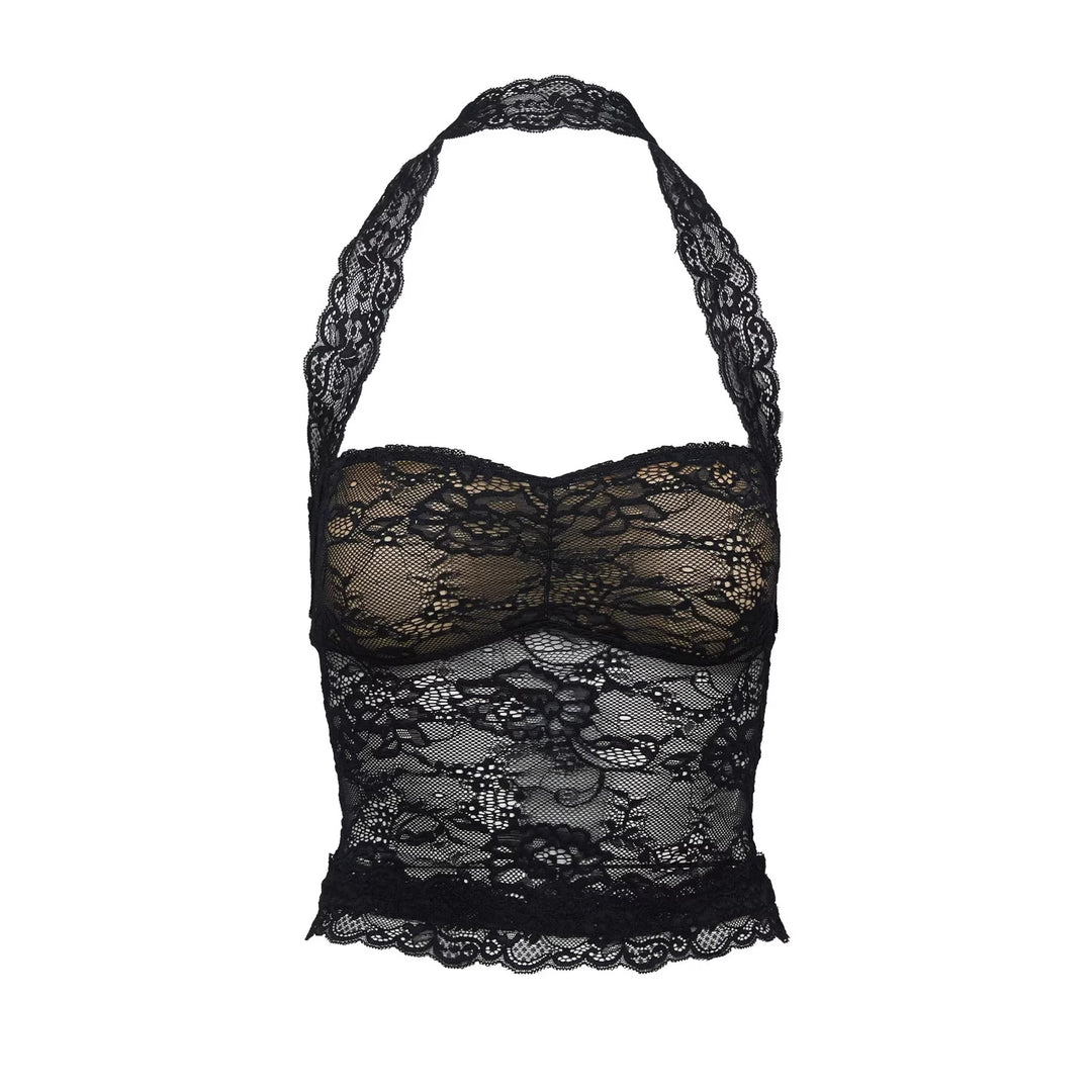 Damer Spids-bustier med romantisk hæklede mønster og justerbare stropper Skovae