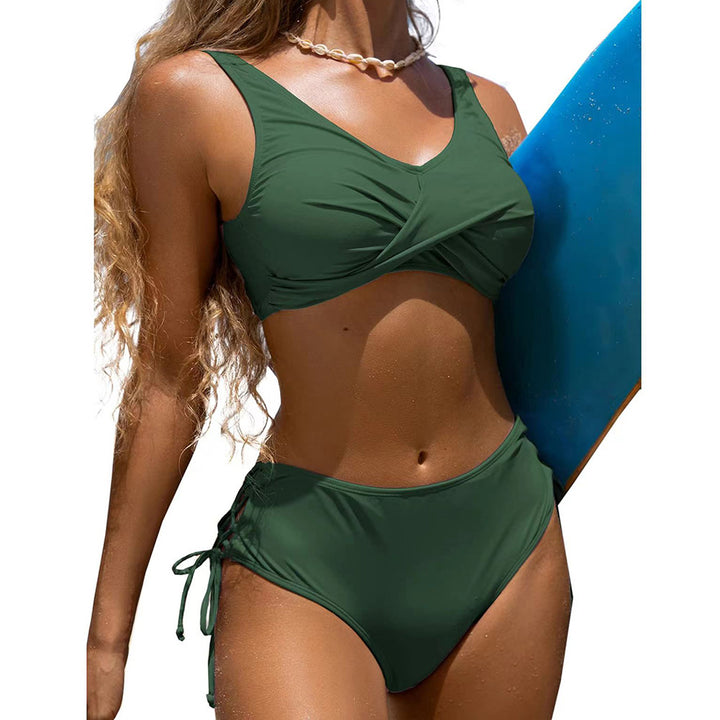 Dame Højskåret Bikini med elegant Wickel-Design Stilla