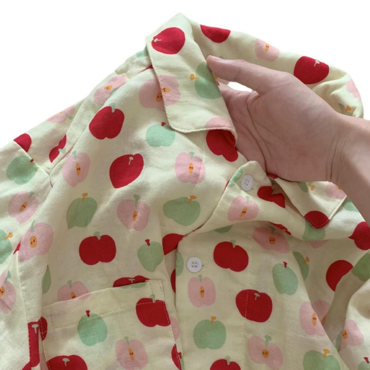 Femme Cozy Trykt Pyjamasæt Stilla