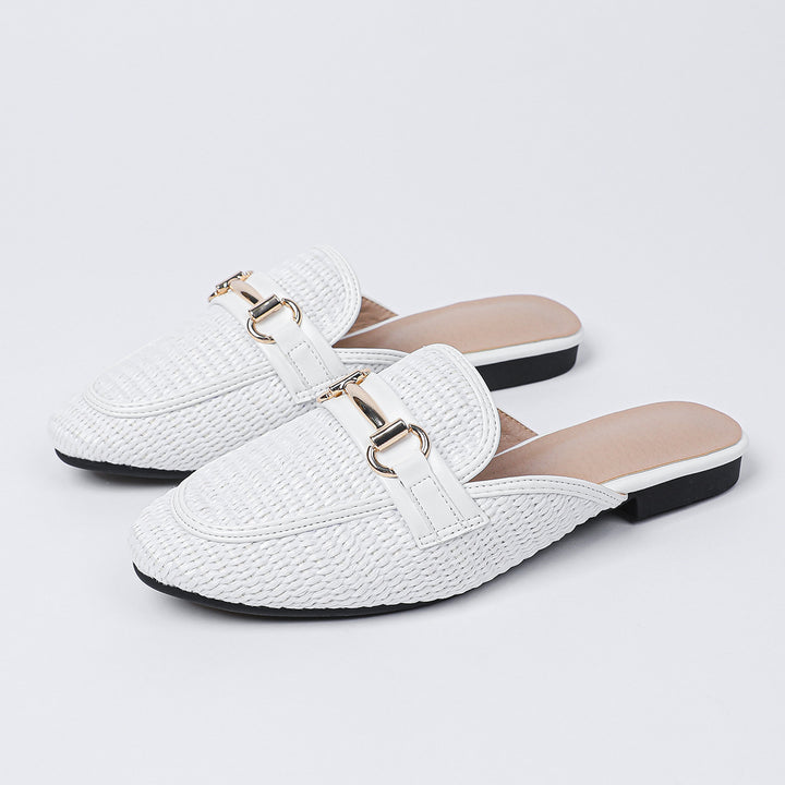 Dame Slip-On Mokkasiner med dekorativ spænde lukning Stilla