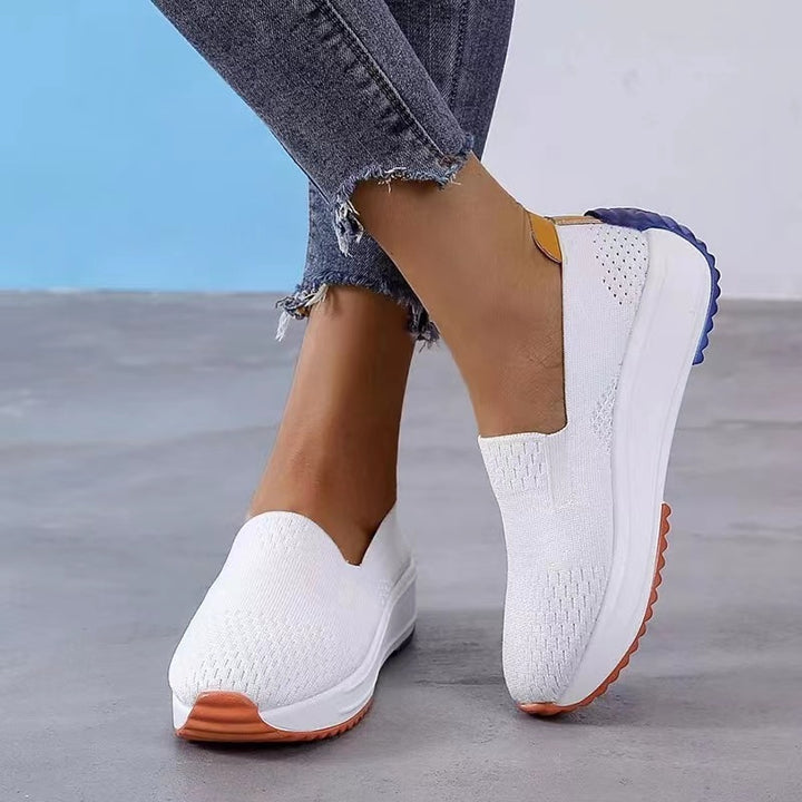 Dame Behagelige Slip-On Sneakers med åndbart strikoverflade Stilla