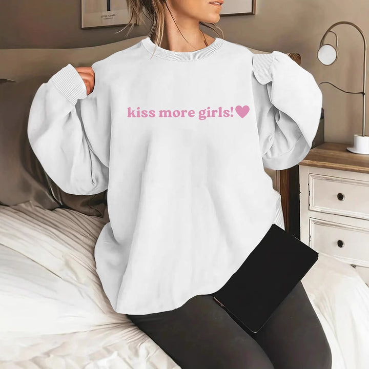 Kvinders sweatshirts med inspirerende tekst og afslappet pasform Stilla