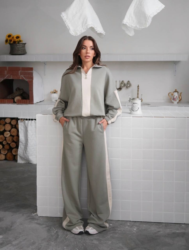 Kvindernes stilfulde sports loungewear sæt med elegant lynlås Skovae