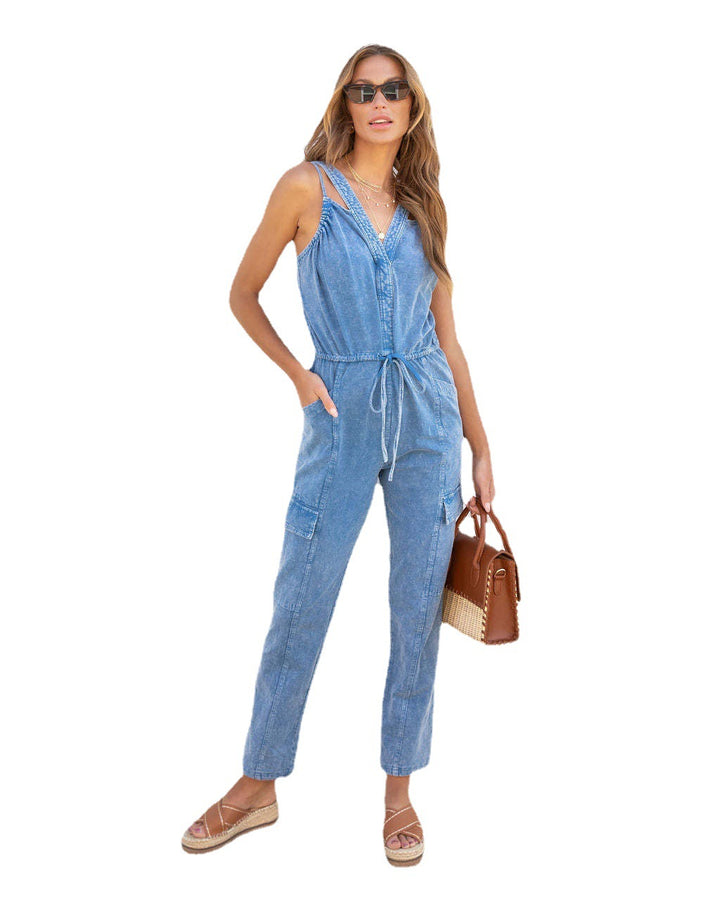 Dame Casual Jumpsuit med praktiske lommer Stilla