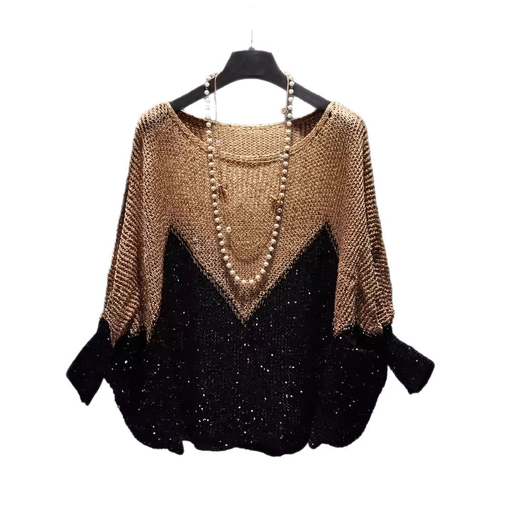 Dame Stilfuld Størrelse Strikpullover Stilla