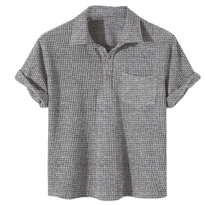 Herrer Tekstureret Kortærmet Poloshirt Stilla