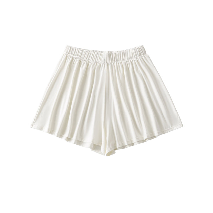 Dame afslappede shorts med elastisk talje og svajende kant Stilla