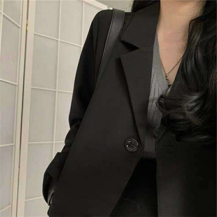 Kvinder Elegant Blazer med To-Knap Lukning og Løs Pasform Skovae