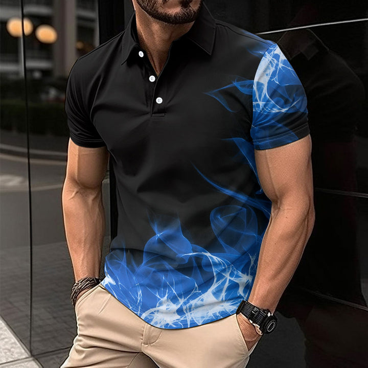 Herre sport polo shirt med dynamisk farvegradient og funktionelt materiale Stilla