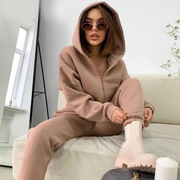 Dame hyggelig og stilfuld hoodie jumpsuit Stilla