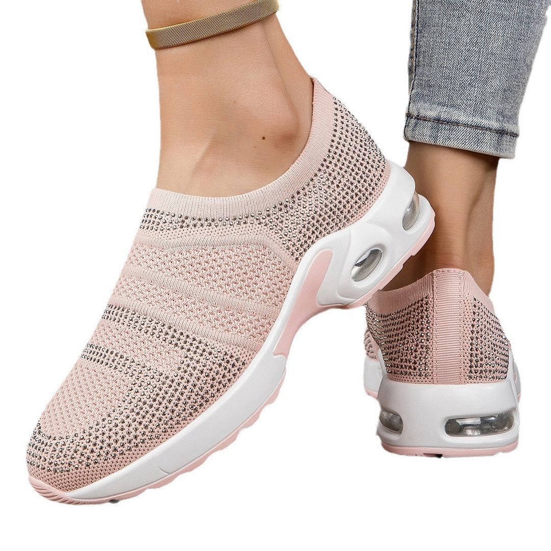 Dame Fritid Åndbare Strik Sneakers med Luftvendingsteknologi Stilla