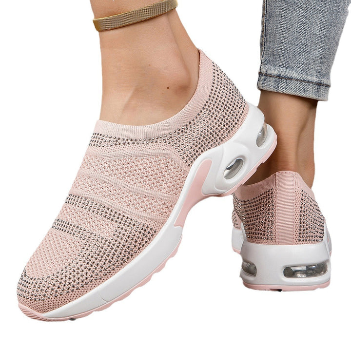 Dame Fritid Åndbare Strik Sneakers med Luftvendingsteknologi Stilla