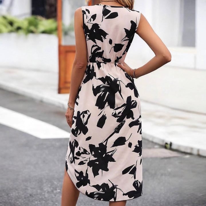 Dame Blomster Wrap Midi Kjole Stilla