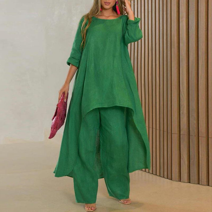 Damer luftig kaftan-stil to-delt med asymmetrisk snit Stilla