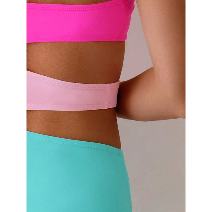 Damer ensidet bikini-sæt med moderigtigt farveblok-design Skovae