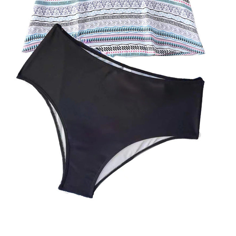 Dame Tankini sæt med moderigtig print og behagelige bukser Skovae