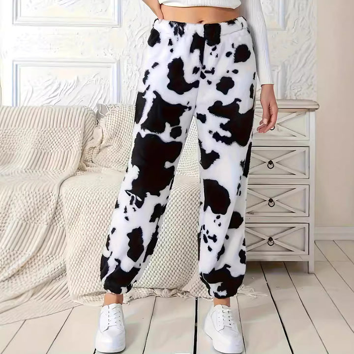 Dame fritidsbukser i trendy komærsmønster Stilla