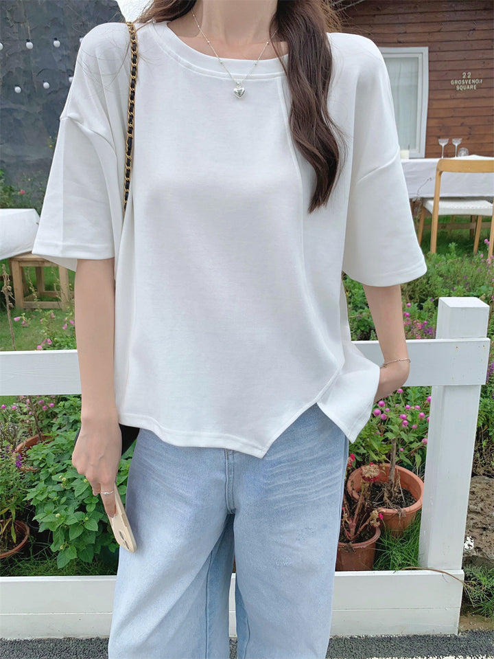 Damer Casual Oversized Kortærmet T-Shirt Stilla
